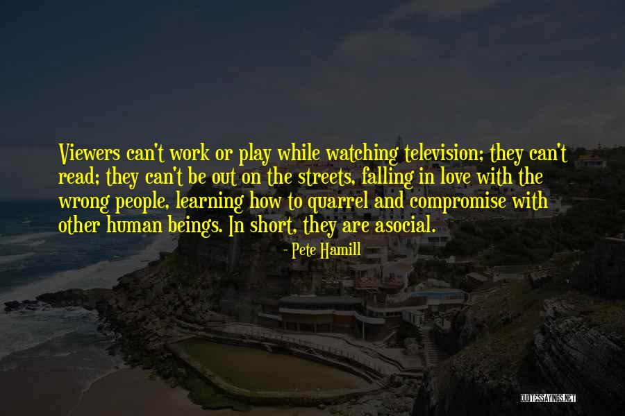 Watching Television Quotes By Pete Hamill