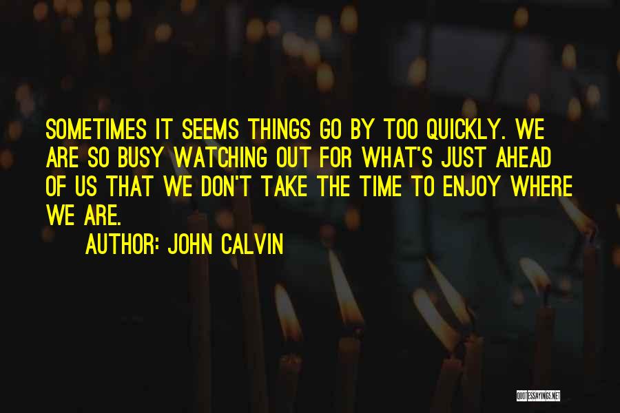 Watching Time Go By Quotes By John Calvin
