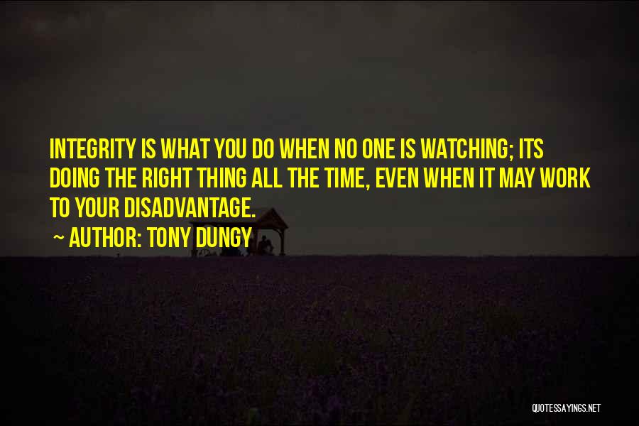 Watching Time Go By Quotes By Tony Dungy