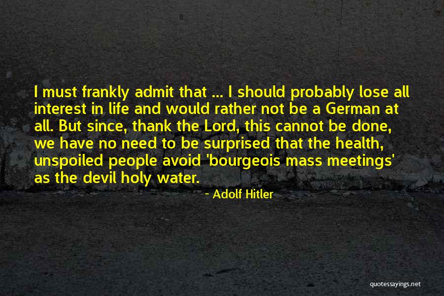 Water And Health Quotes By Adolf Hitler