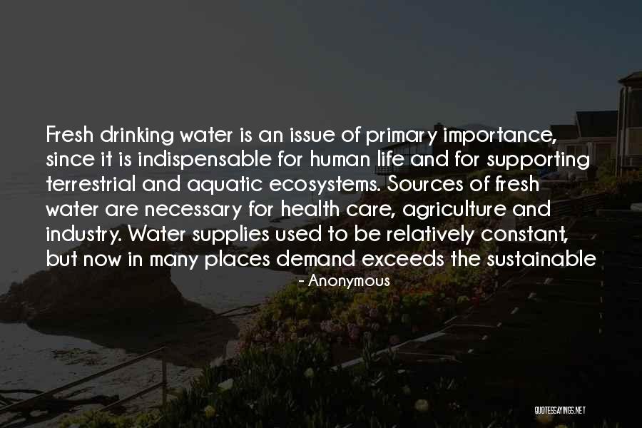 Water And Health Quotes By Anonymous Water And Health Quotes By Anonymous