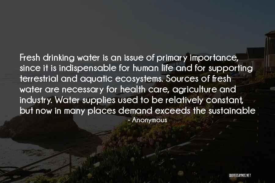 Water And Health Quotes By Anonymous