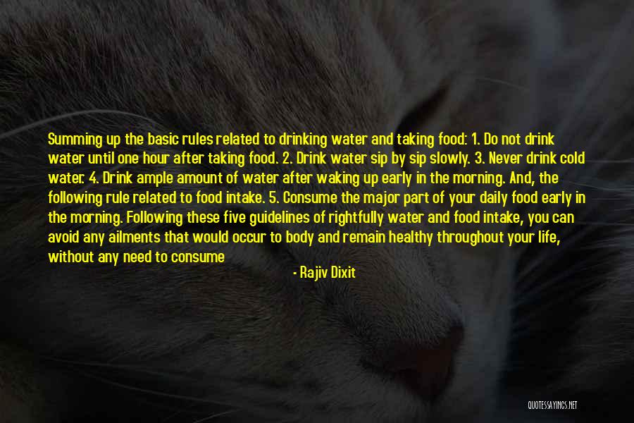 Water And Health Quotes By Rajiv Dixit