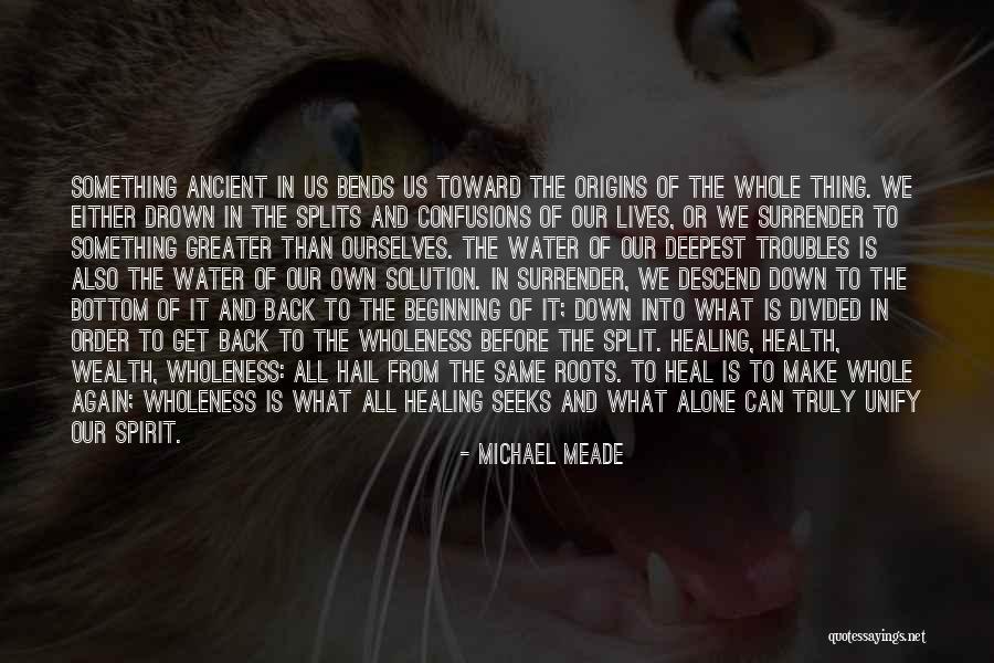 Water And Spirit Quotes By Michael Meade Water And Spirit Quotes By Michael Meade