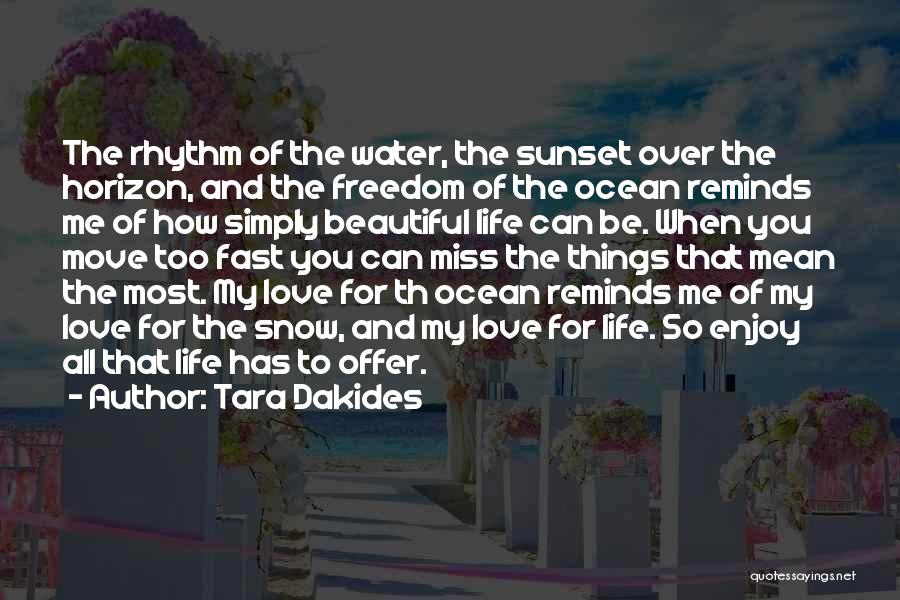 Water And Sunset Quotes By Tara Dakides