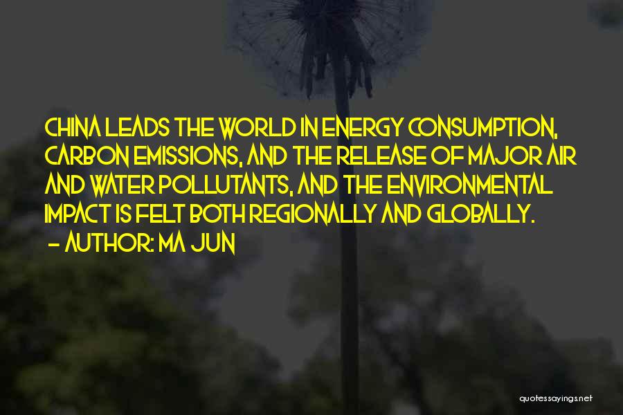 Water Consumption Quotes By Ma Jun