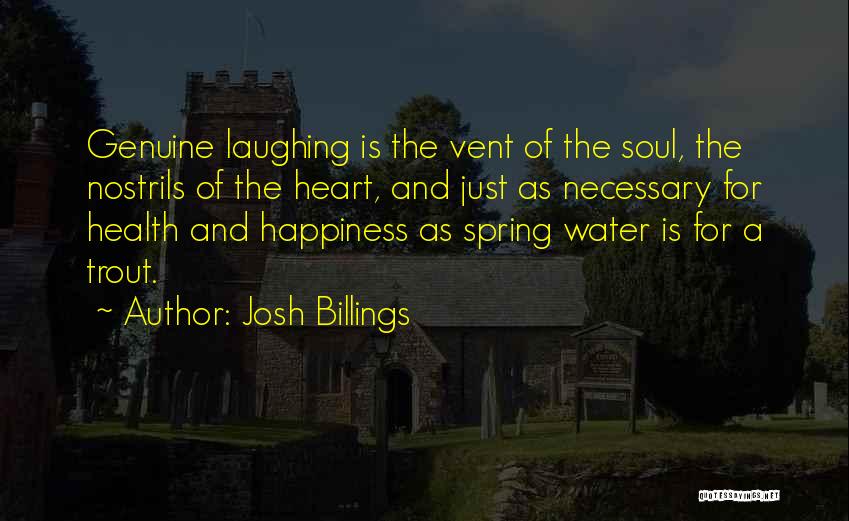 Water For Health Quotes By Josh Billings