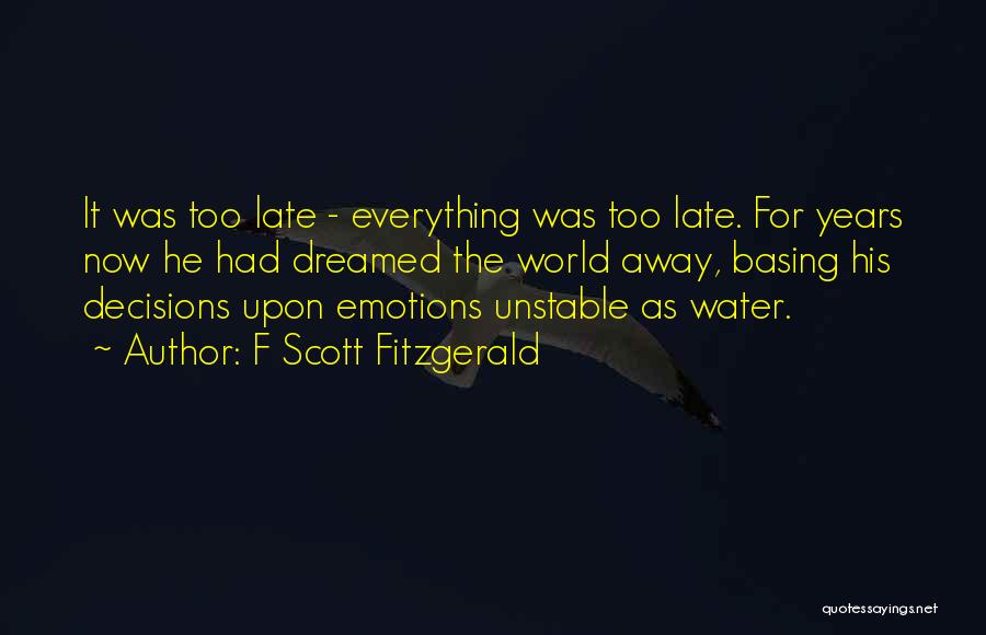Water For Quotes By F Scott Fitzgerald