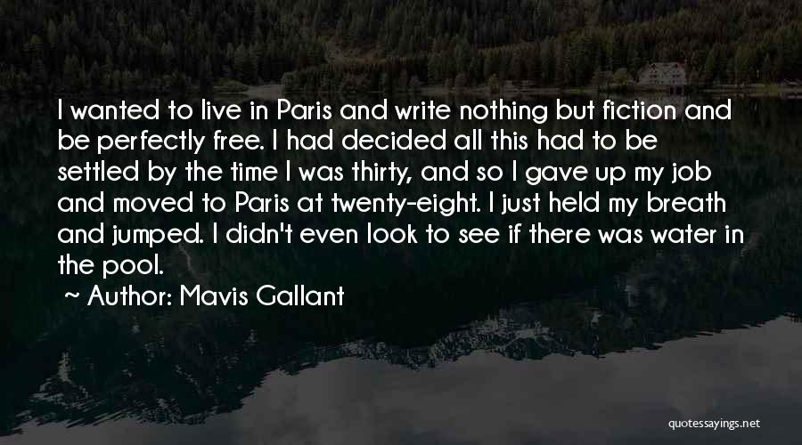 Water Free Quotes By Mavis Gallant