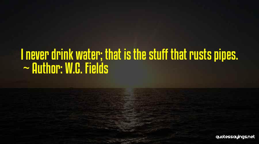 Water Pipes Quotes By W.C. Fields