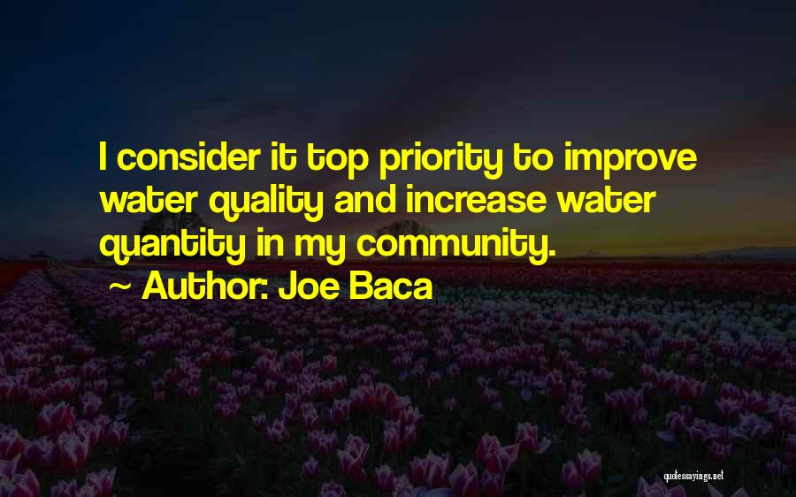 Water Quantity Quotes By Joe Baca