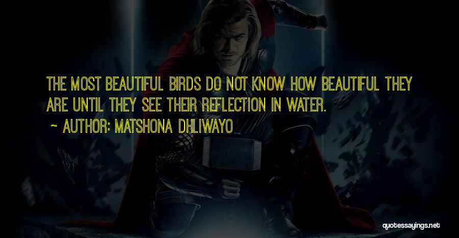 Water Reflection Quotes By Matshona Dhliwayo