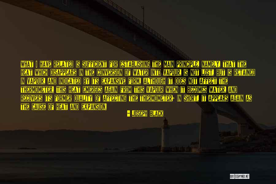 Water Related Quotes By Joseph Black Water Related Quotes By Joseph Black