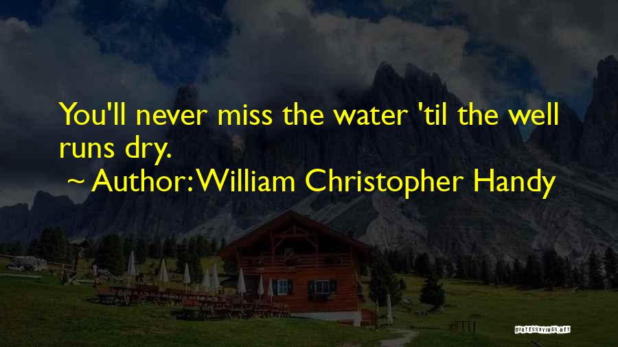 Water Runs Dry Quotes By William Christopher Handy