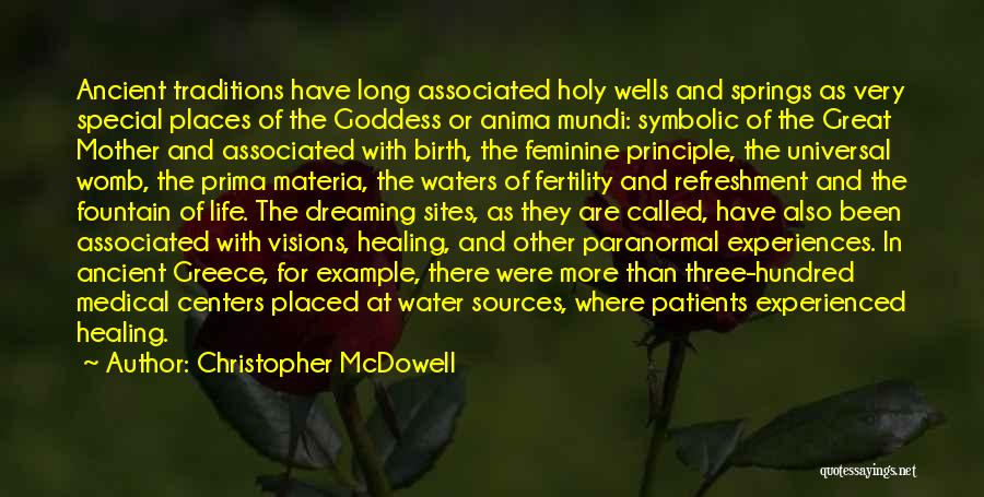 Water Springs Quotes By Christopher McDowell