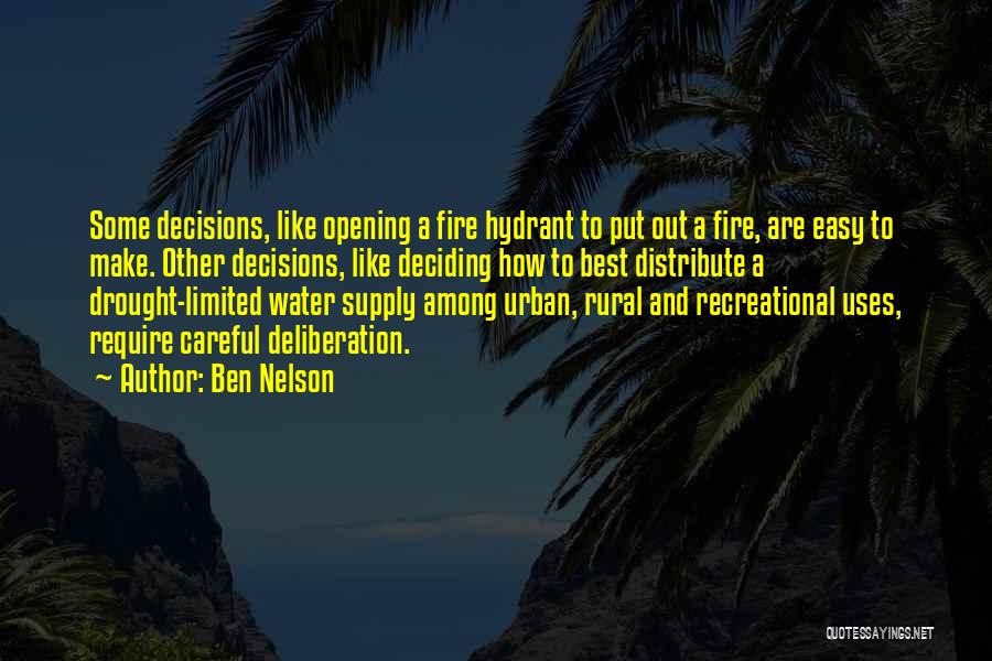 Water Supply Quotes By Ben Nelson