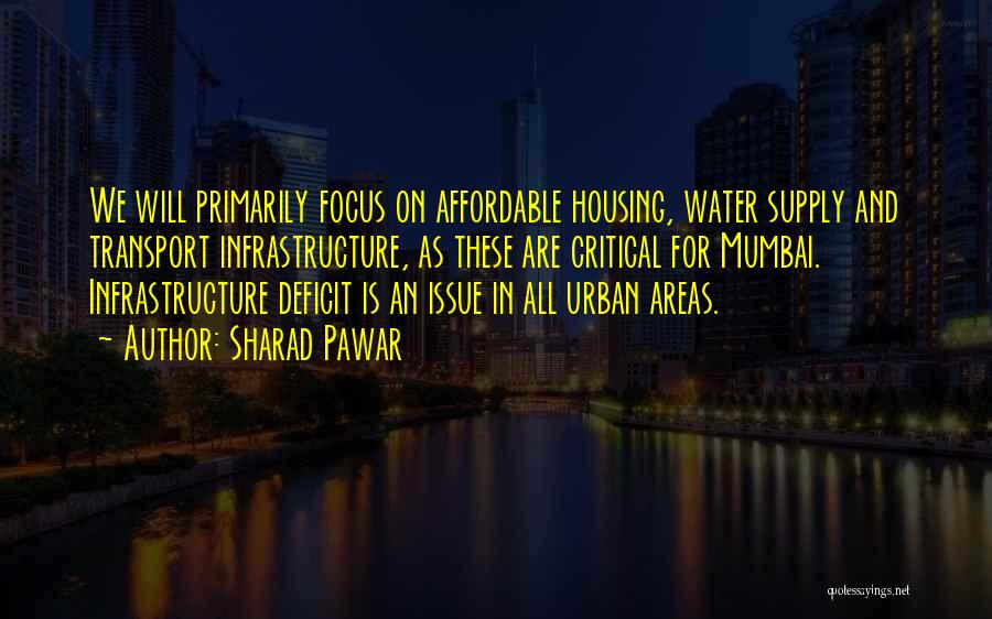 Water Supply Quotes By Sharad Pawar