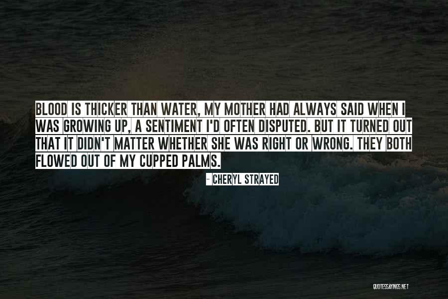 Water Thicker Than Blood Quotes By Cheryl Strayed Water Thicker Than Blood Quotes By Cheryl Strayed