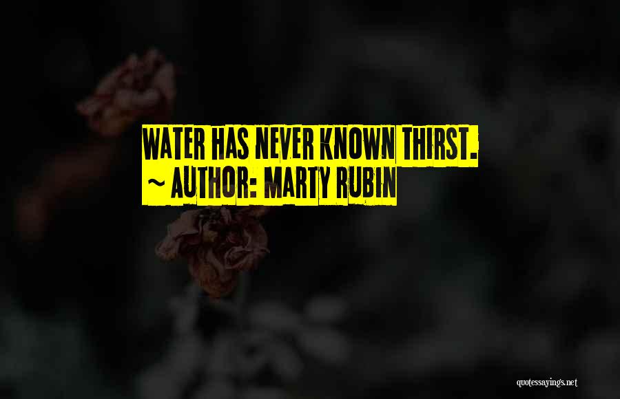 Water Thirst Quotes By Marty Rubin