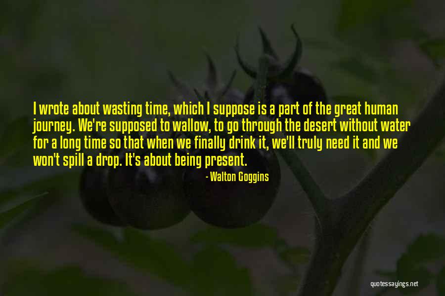 Water Wasting Quotes By Walton Goggins Water Wasting Quotes By Walton Goggins