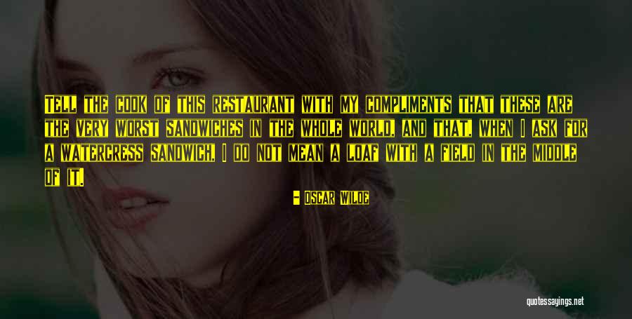 Watercress Sandwich Quotes By Oscar Wilde Watercress Sandwich Quotes By Oscar Wilde