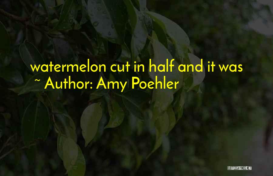 Watermelon Quotes By Amy Poehler
