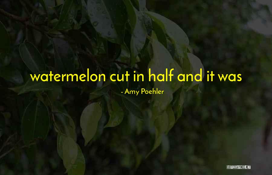 Watermelon Quotes By Amy Poehler