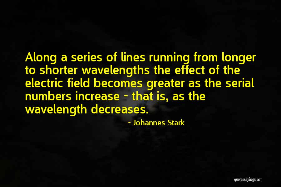 Wavelength Quotes By Johannes Stark