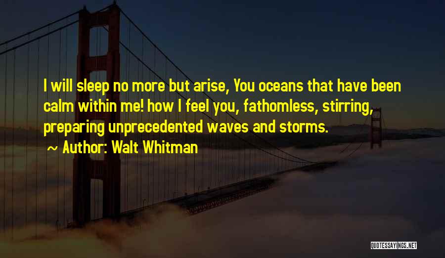 Waves And Oceans Quotes By Walt Whitman