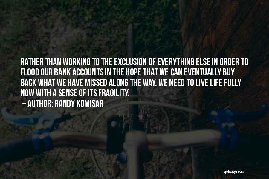 Way We Live Now Quotes By Randy Komisar