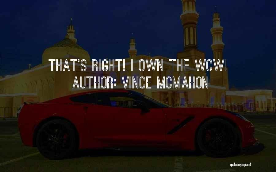 Wcw Quotes By Vince McMahon