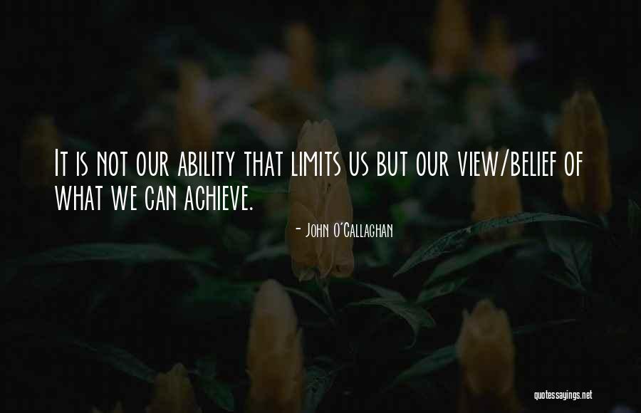 We Achieve Success Quotes By John O'Callaghan