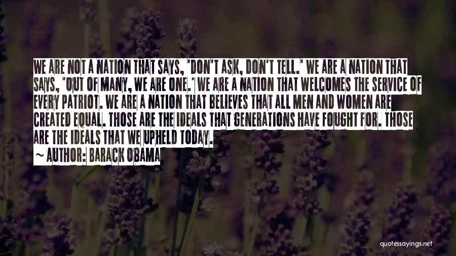 We All Are Equal Quotes By Barack Obama