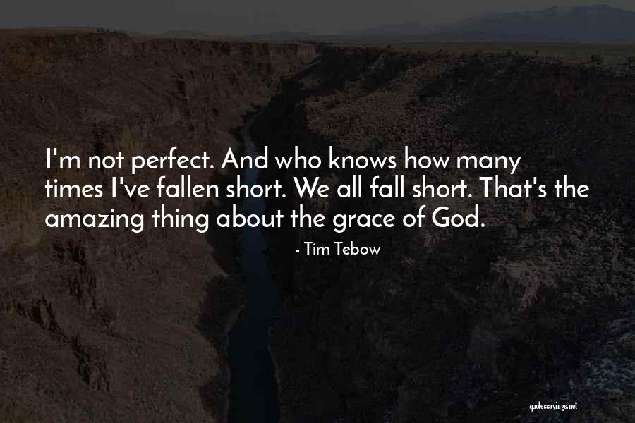 We All Fall Short Quotes By Tim Tebow