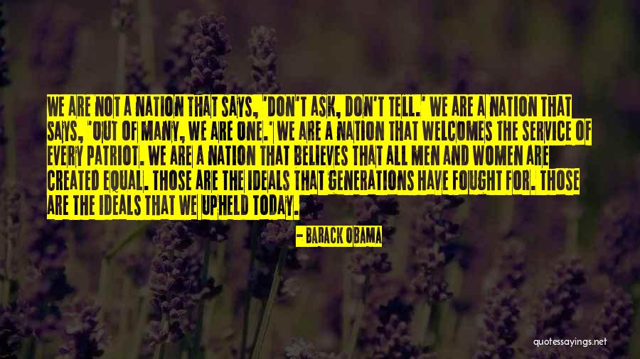 We Are All Equal Quotes By Barack Obama