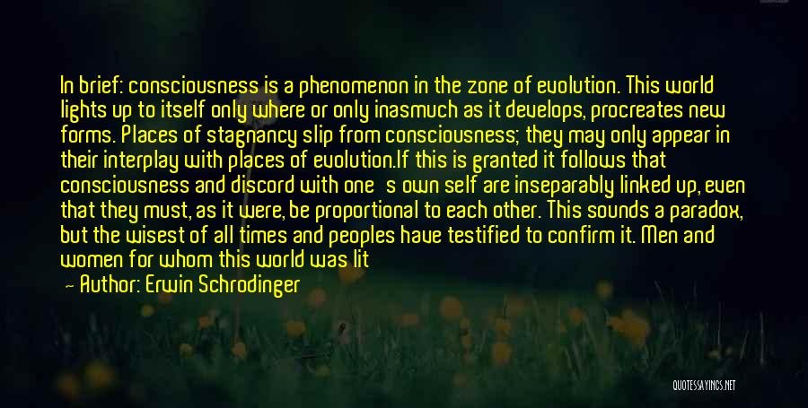 We Are All One Consciousness Quotes By Erwin Schrodinger