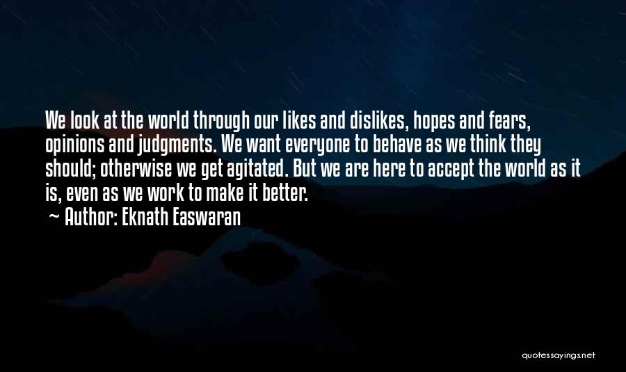 We Are Here To Work Quotes By Eknath Easwaran