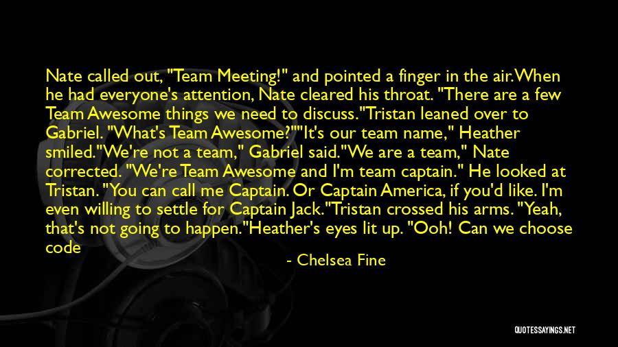 We Are Not A Team Quotes By Chelsea Fine