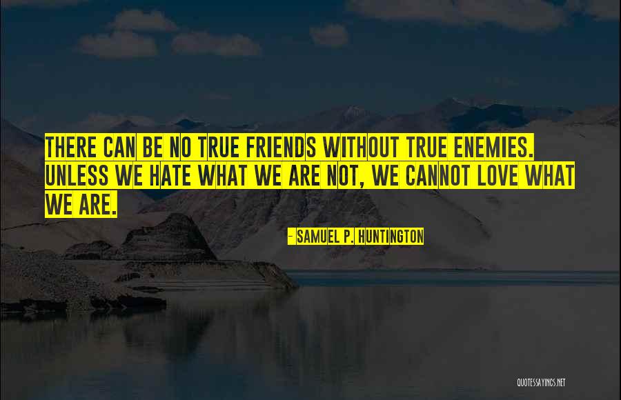 We Are Not Friends Quotes By Samuel P. Huntington