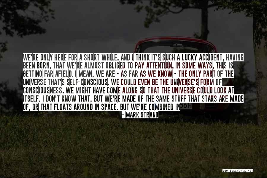 We Are Not Here By Accident Quotes By Mark Strand We Are Not Here By Accident Quotes By Mark Strand