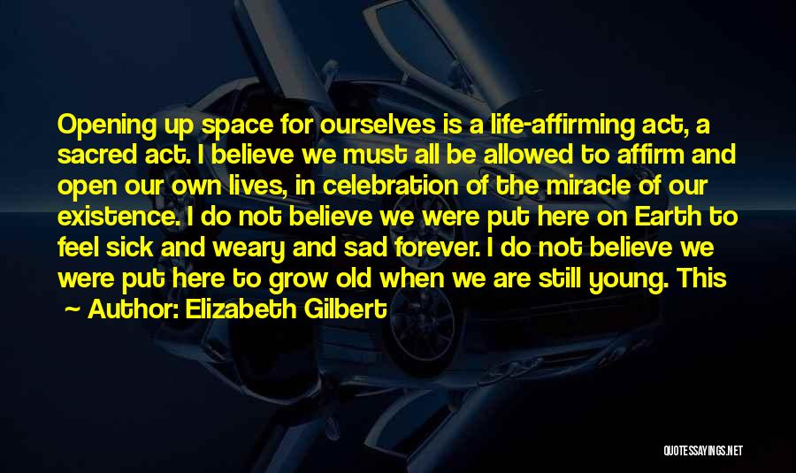 We Are Not Here Forever Quotes By Elizabeth Gilbert