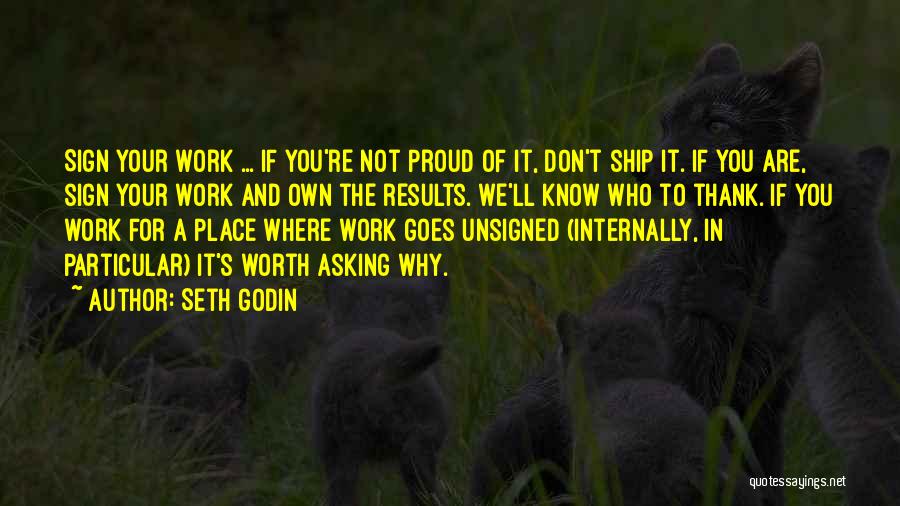 We Are Proud Of You Quotes By Seth Godin