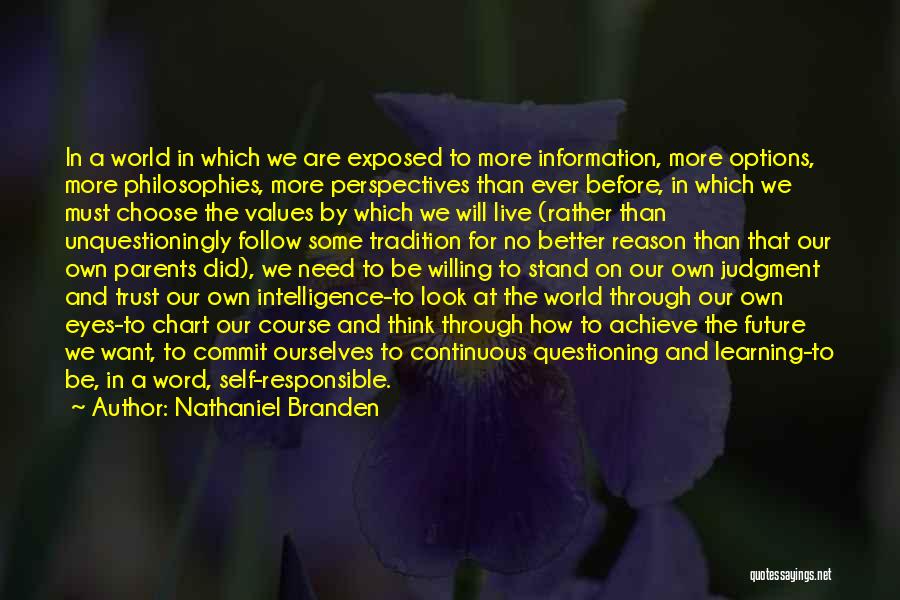 We Are Responsible For Ourselves Quotes By Nathaniel Branden