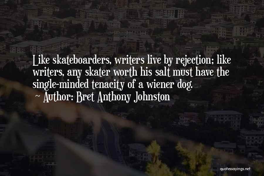 We Are Skateboarders Quotes By Bret Anthony Johnston