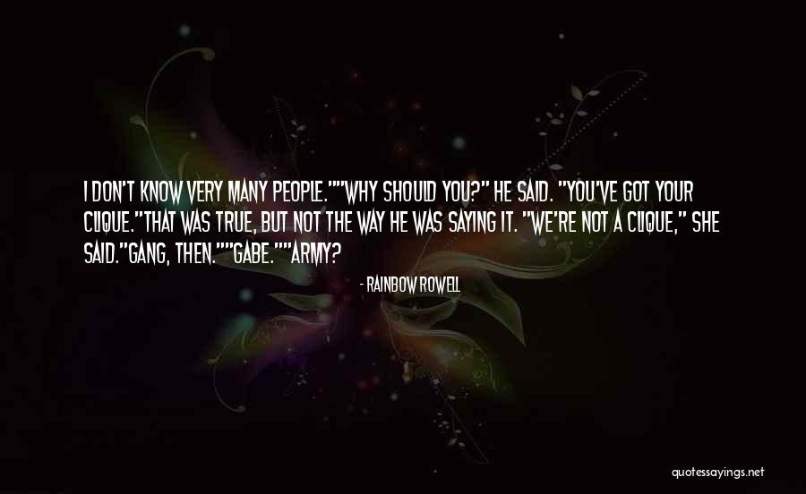 We Are The Clique Quotes By Rainbow Rowell We Are The Clique Quotes By Rainbow Rowell