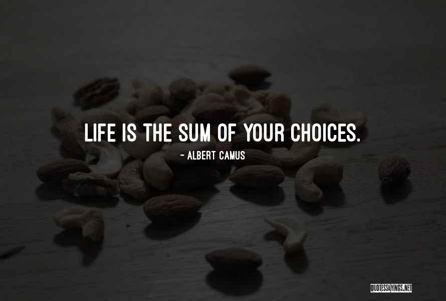 We Are The Sum Of Our Choices Quotes By Albert Camus We Are The Sum Of Our Choices Quotes By Albert Camus