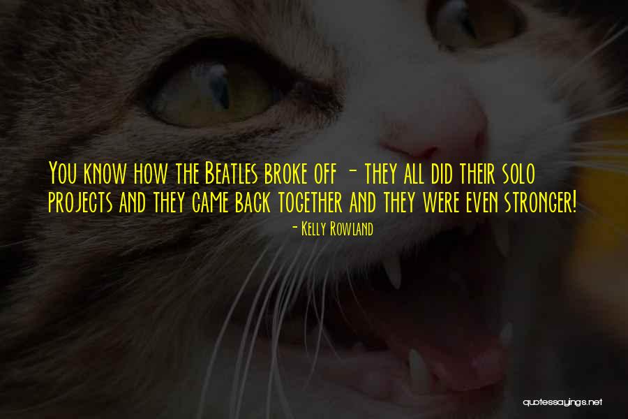 We Broke Up And Got Back Together Quotes By Kelly Rowland