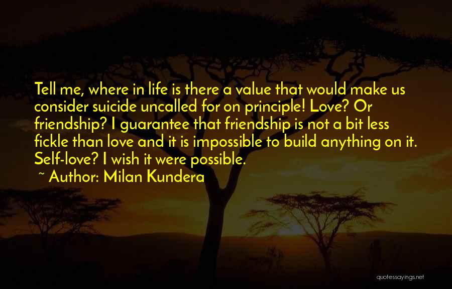 We Build Friendship Quotes By Milan Kundera