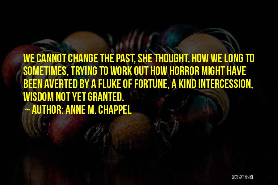 We Cannot Change Past Quotes By Anne M. Chappel
