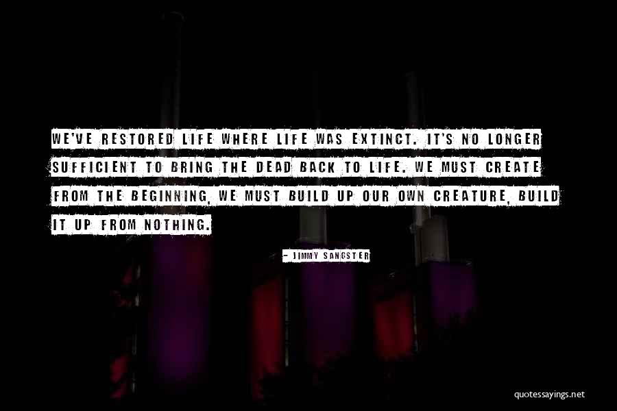 We Create Our Own Quotes By Jimmy Sangster We Create Our Own Quotes By Jimmy Sangster